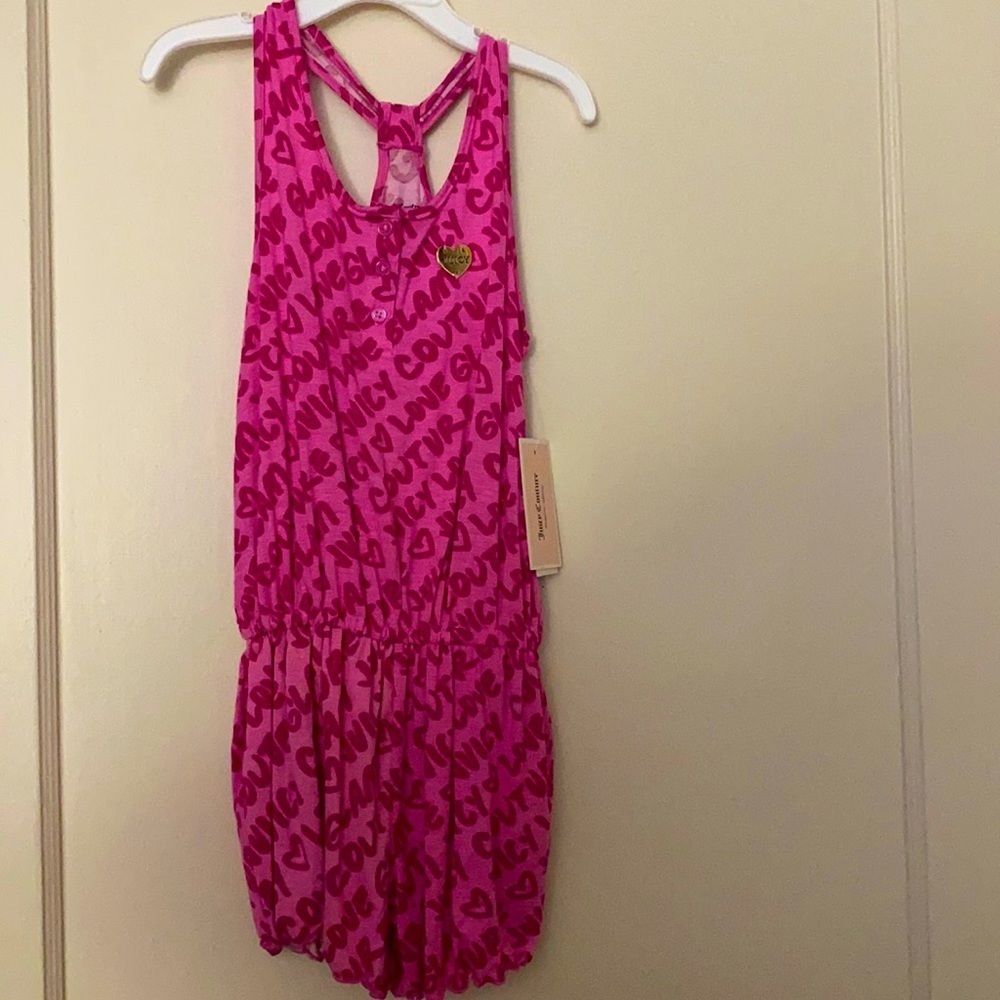 NWT juicy couture pink romper size: 6